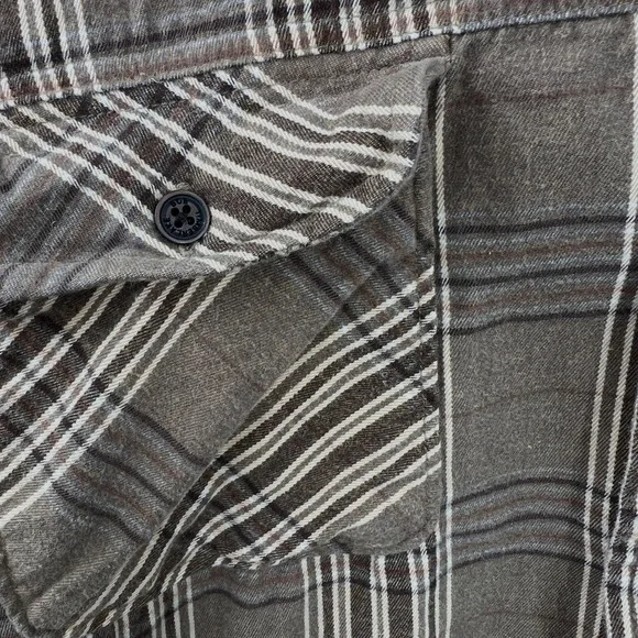 Bob Timberlake heavyweight flannel shirt outdoor cabincore work brown XL - Picture 5 of 12